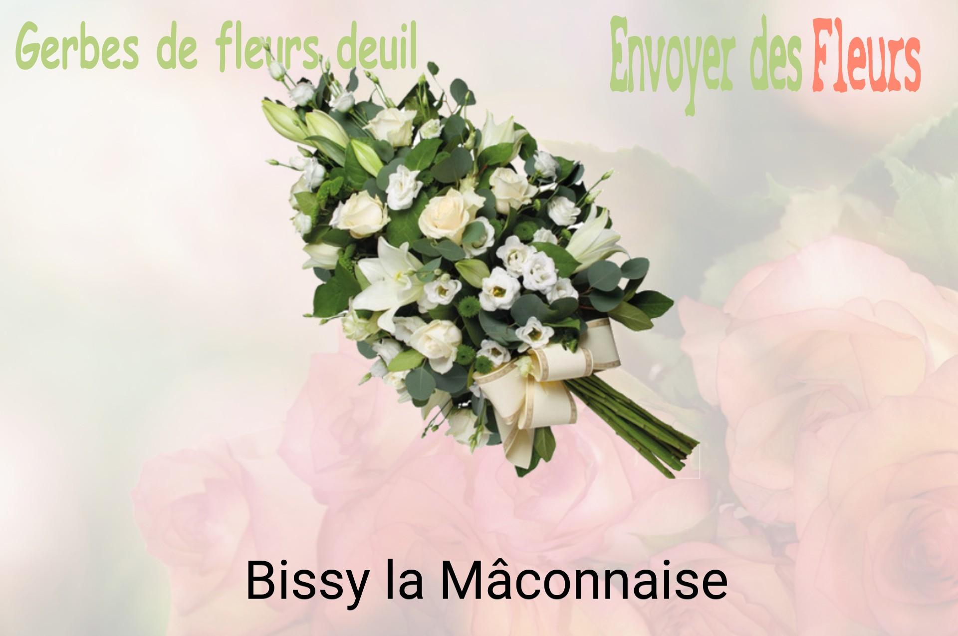 Gerbe de fleurs de deuil livrée à Bissy-la-Mâconnaise